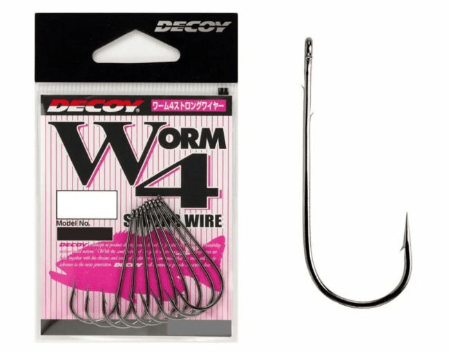 Крючок DECOY Worm 4 Strong Wire #4/0 черный никель 8шт/уп (800362)
