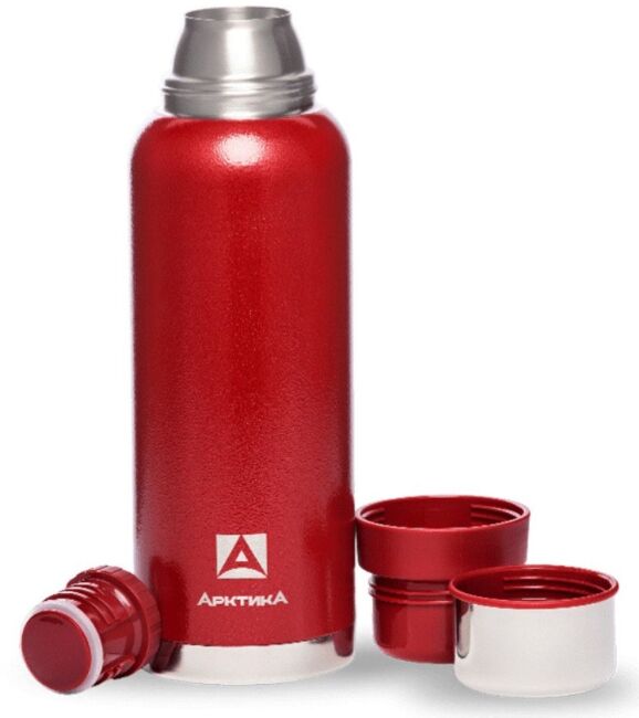 Термос Арктика 106-1200 с покрытием "молотковая эмаль" 1,2л красный