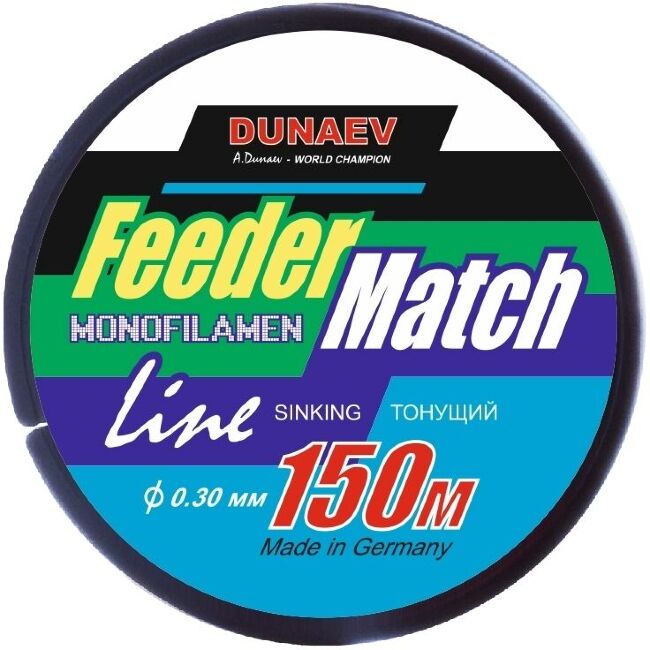 Леска монофил DUNAEV Feeder-Match Sinking Black 150м 0.30мм 8.30кг Леска монофил DUNAEV Feeder-Match Sinking Black 150м 0.30мм 8.30кг