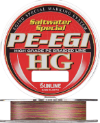 Плетёный шнур SUNLINE PE EGI ULT HS4 180м #1.5/0.205мм 11.0кг многоцветный