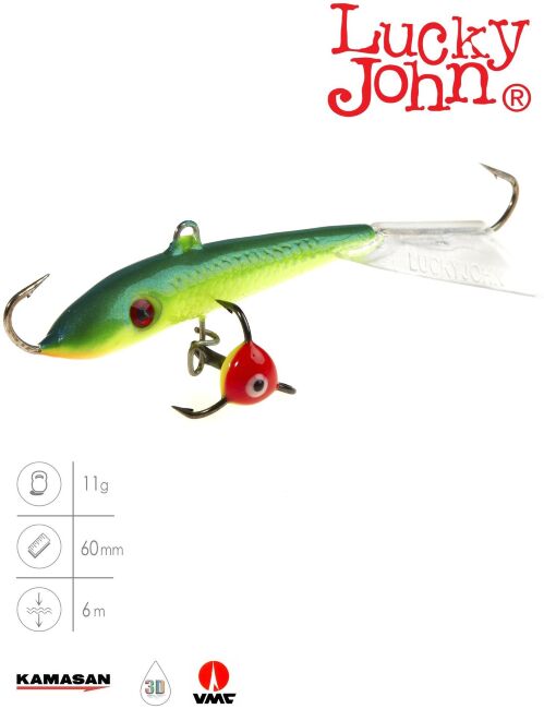 Балансир Lucky John FIN 4 с тр. 60мм/29 блистер