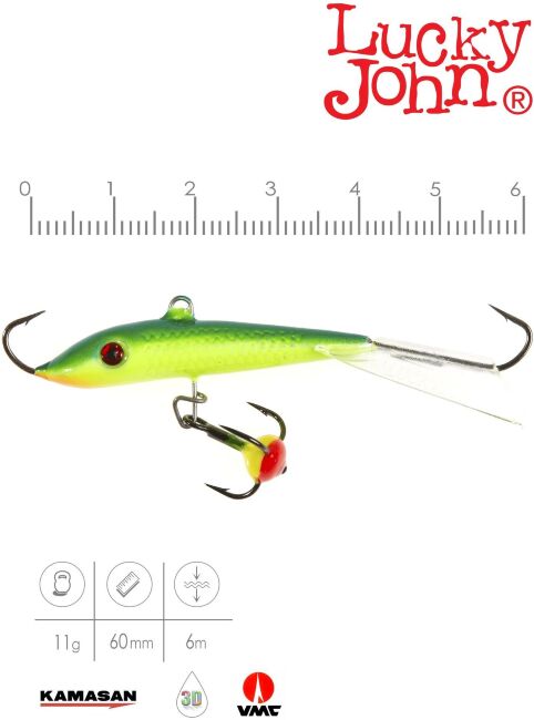 Балансир Lucky John FIN 4 с тр. 60мм/29 блистер