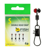 Вертлюжок с застежкой FISH SEASON Double Head Snap №S 4шт/уп 5012-SF Вертлюжок с застежкой FISH SEASON Double Head Snap №S 4шт/уп 5012-SF
