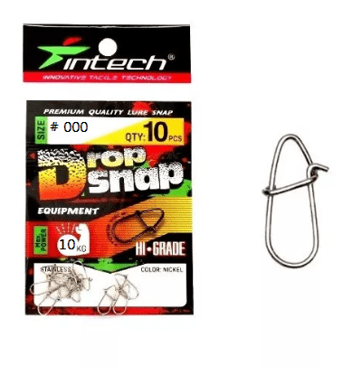 Застежка INTECH Drop Snap #000 10кг 10шт/уп Застежка INTECH Drop Snap #000 10кг 10шт/уп
