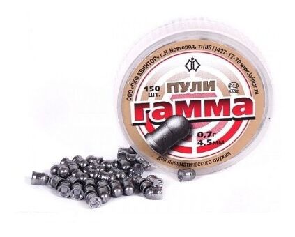 Пули KVINTOR Гамма №1 калибр:4.5мм длина:6.0мм вес:0.7гр 150шт/уп Пули KVINTOR Гамма №1 калибр:4.5мм длина:6.0мм вес:0.7гр 150шт/уп