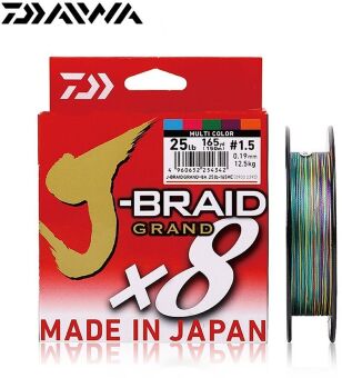 Плетёный шнур DAIWA J-Braid GRAND X8 0.24мм 150м Multicolor