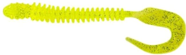 Твистер ALLVEGA Monster Worm 10см 3.3гр 6шт/уп #001 chartreuse