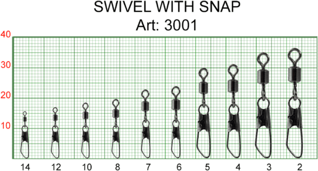 Вертлюжок с застежкой FISH SEASON Safety №7 7кг 8шт/уп 3001-07F Вертлюжок с застежкой FISH SEASON Safety №7 7кг 8шт/уп 3001-07F