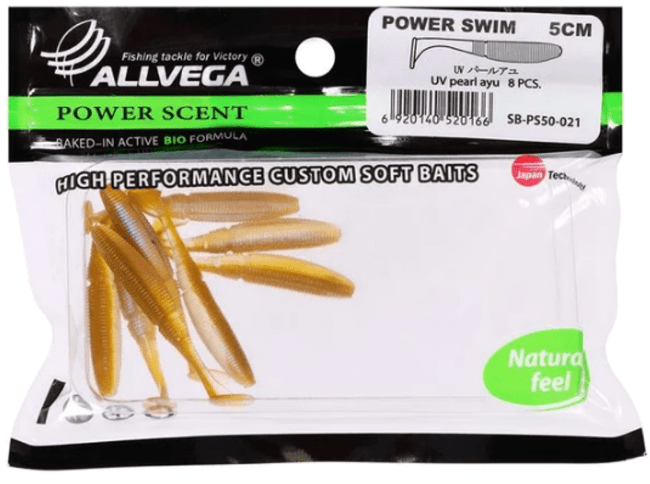 Виброхвост ALLVEGA Power Swim 5см 1гр 8шт/уп #021 UV pearl ayu Виброхвост ALLVEGA Power Swim 5см 1гр 8шт/уп #021 UV pearl ayu