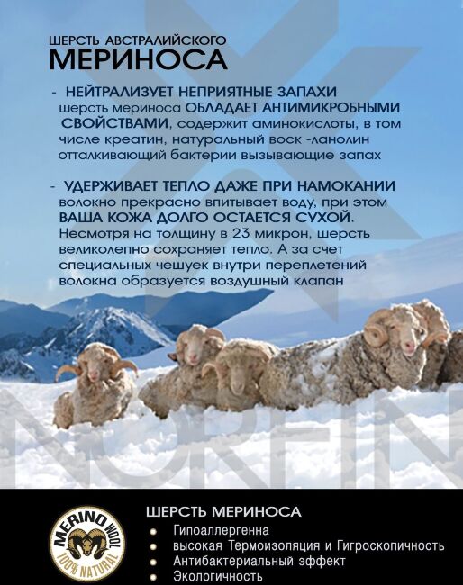 Термобелье Norfin NATURAL HEAT MERINO 06 р.XXXL