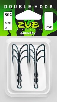 Крючок двойной ZUB 802 Short #2/0 5шт/уп