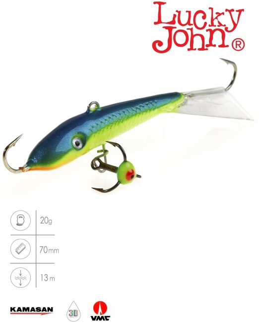 Балансир Lucky John FIN 5 с тр. 70мм/29 блистер