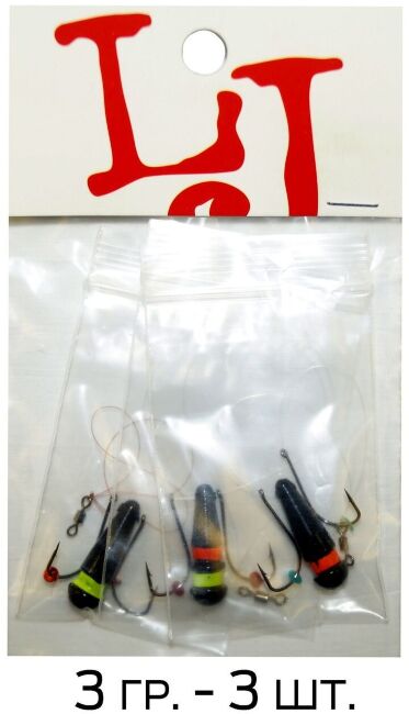 Мормышки свинцовые Lucky John БАЛДА НЕОН MIX1 3г 3шт Мормышки свинцовые Lucky John БАЛДА НЕОН MIX1 3г 3шт