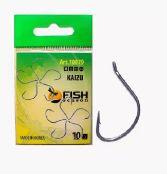 Крючок FISH SEASON Kaizu №8 колечко черный 10шт/уп 10079-08F Крючок FISH SEASON Kaizu №8 колечко черный 10шт/уп 10079-08F