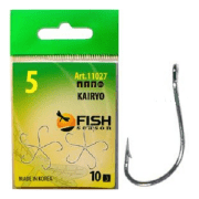 Крючок FISH SEASON Kairyo Han-Sure-Ring №5 колечко черный 10шт/уп 11027-05F Крючок FISH SEASON Kairyo Han-Sure-Ring №5 колечко черный 10шт/уп 11027-05F