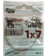 Поводок WIN 1х7 (AFW) 13кг 15см 2шт/уп T7-13-15 Поводок WIN 1х7 (AFW) 13кг 15см 2шт/уп T7-13-15