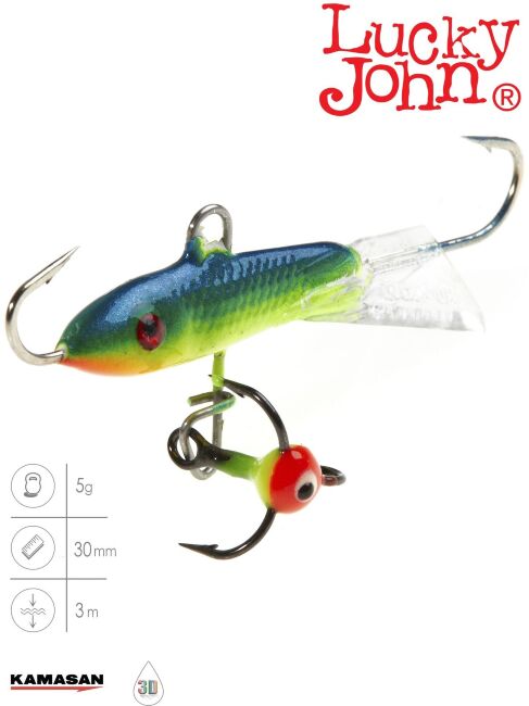 Балансир Lucky John CLASSIC 3 с тр. 30мм/29 блистер Балансир Lucky John CLASSIC 3 с тр. 30мм/29 блистер