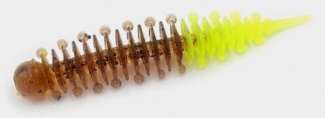 Силикон приманка BORODA BAITS Ayra Jr DC 45мм 0.6гр Motor Oil Лимон Сыр 12шт/уп