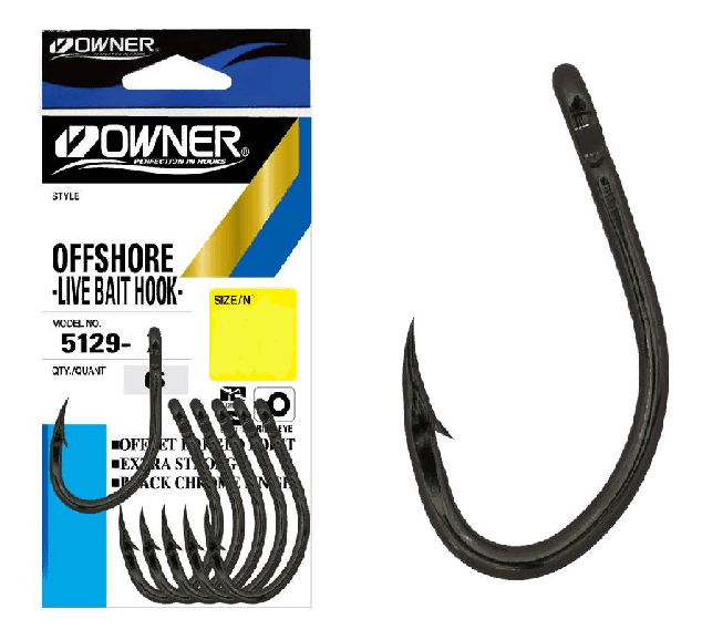 Крючок OWNER 5129-10/0 Offshore колечко черн.хром кован 3шт/уп Крючок OWNER 5129-10/0 Offshore колечко черн.хром кован 3шт/уп