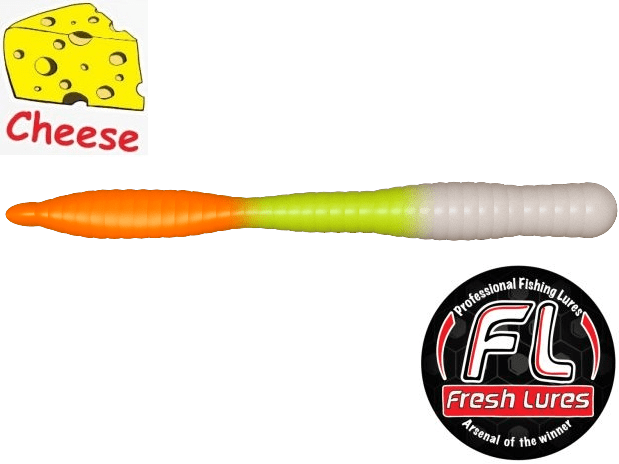 Силиконовая приманка FRESH LURES FlatWorm 3.1”/77мм Сыр #411 7шт/уп