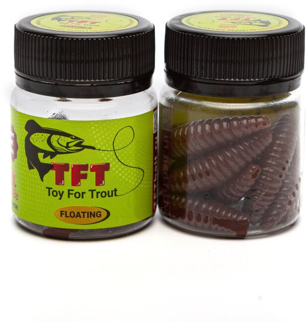 TFT Приманка силиконовая 38 мм. KUKA Цвет: K-07 Коричневый, Аромат: Сыр, 10шт.