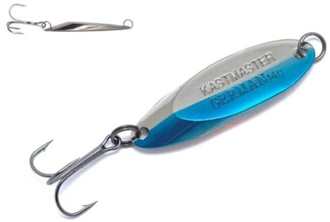 Блесна колеблющаяся GERMAN Kastmaster 105 51мм 14гр #B04 серебро/синий Блесна колеблющаяся GERMAN Kastmaster 105 51мм 14гр #B04 серебро/синий