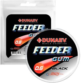 Feeder Gum Dunaev black длина 5м диам 0.6мм Feeder Gum Dunaev black длина 5м диам 0.6мм