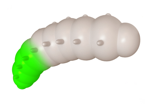 Силиконовая приманка FRESH LURES Mokhnatka 1.2”/30мм Сыр #201 8шт/уп