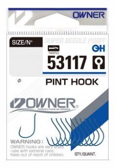 Крючок OWNER 53117-06 Pint Hook колечко синий 10шт/уп Крючок OWNER 53117-06 Pint Hook колечко синий 10шт/уп