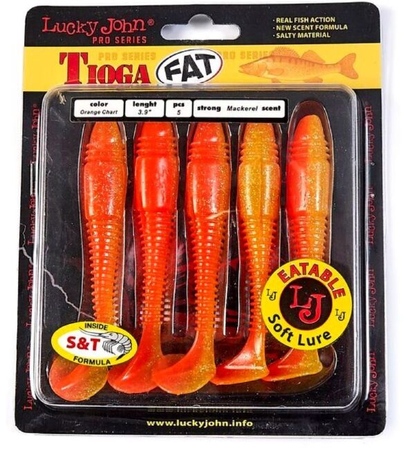 Виброхвост LUCKY JOHN Pro Series Tioga FAT 3.9" 100мм #T26 5шт/уп 140146-T26