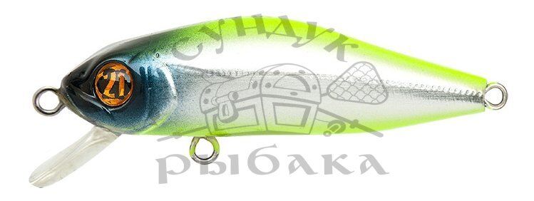 Воблер PONTOON21 CrackJack 78SP-SR 78мм 10.8гр  0,7-1,0м 702 Alumina Fresh Green SH
