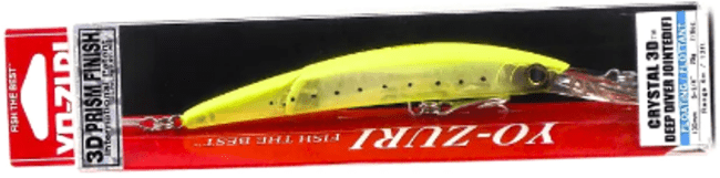 Воблер YO-ZURI Crystal 3D Minnow Deep Diver Jointed 130F 130мм 26.0гр 3.0-4.0м F1155-GHCS