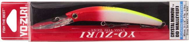 Воблер YO-ZURI Crystal Minnow Deep Diver Walleye 90F 90мм 9.5гр 3.0-4.5м R1205-CR