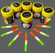 Силиконовая приманка COOL PLACE  Buk Floating Stretch 6.5см" Сыр Оранжевый/Белый/Зеленый 7шт/уп