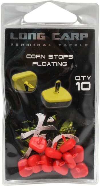 Стопор для насадки LONG CARP Corn Stops Floating Кукуруза красный 10шт/уп (LC-811-R)