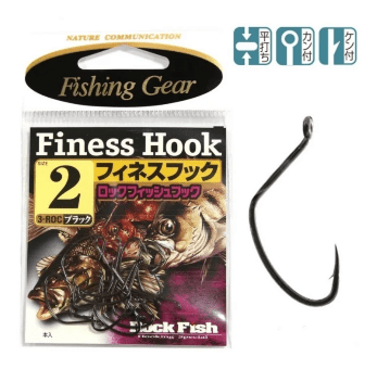 Крючок овсетный Fishing Gear ROCK FISH  # 3-ROC №2, 15шт Крючок овсетный Fishing Gear ROCK FISH  # 3-ROC №2, 15шт