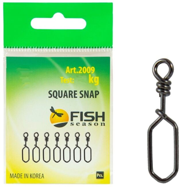 Застежка FISH SEASON Square Snap №2 20кг 7шт/уп 2009-2F