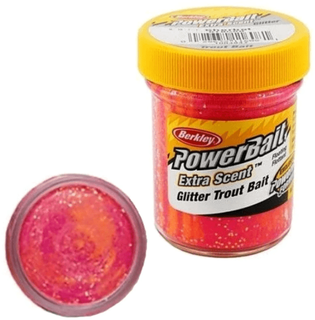 Паста форелевая Berkley Powerbait Extra Scent Glitter Trout Bait (50г) Sherbet 1004947