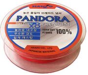 Плетёный шнур HANZO Pandora Premium X8 150м #1.2/0.18мм 11.9кг Orange