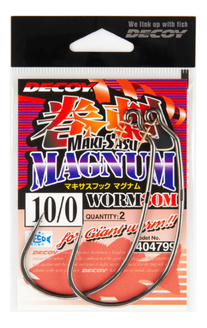 Крючок офсетный DECOY Worm 30M Makisasu Hook Magnum #10/0 с пружинкой 2шт/уп (404799)