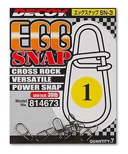Застежка DECOY Egg Snap SN-3 №1 30lb/13.6кг черный 7шт/уп (814673) Застежка DECOY Egg Snap SN-3 №1 30lb/13.6кг черный 7шт/уп (814673)