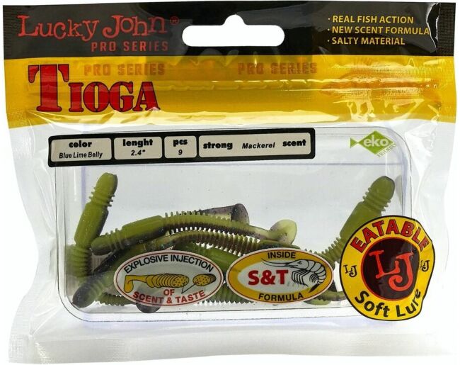 Виброхвосты съедоб. искусст. LJ Pro Series TIOGA 2.4" 62мм # T53 9шт/уп