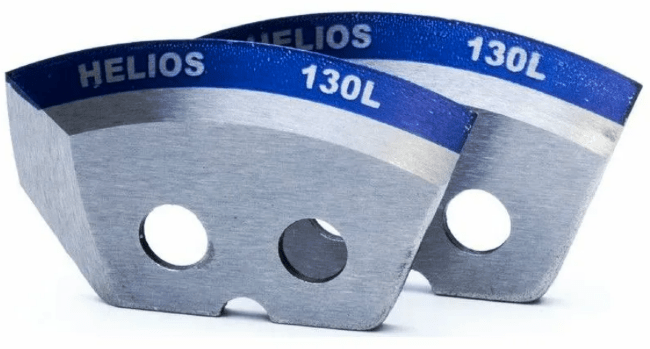 Комплект ножей HELIOS Ø130мм(L) полукруглые, мокрый лед NLH-130L.ML