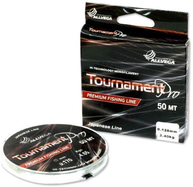 Леска монофил ALLVEGA "Tournament Pro Premium" 50м 0,085мм 0,98кг прозрачная