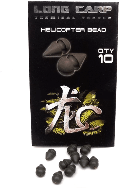 Бусина LONG CARP Helicopter Bead тёмно-болотная 10шт/уп (LC-820)