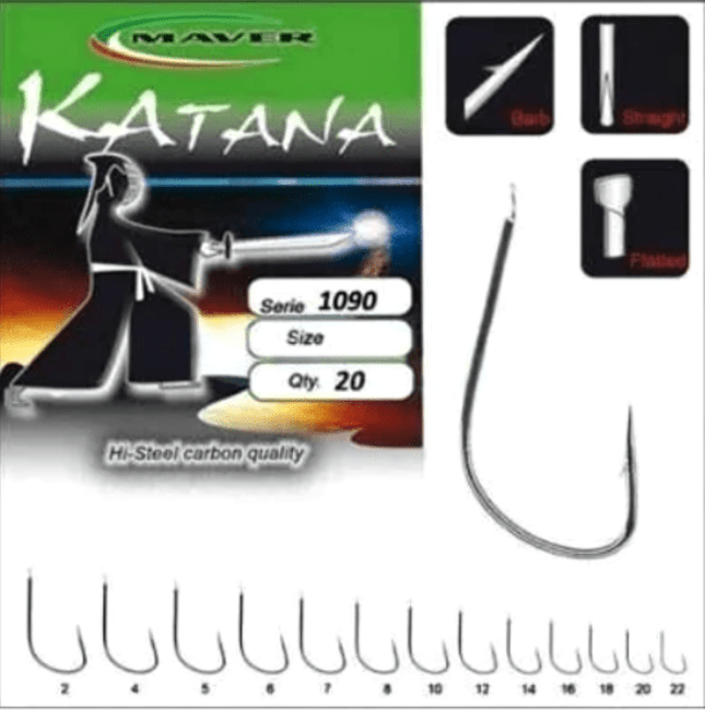 Крючок MAVER Katana 1090A №17 никель, лопатка 20шт/уп