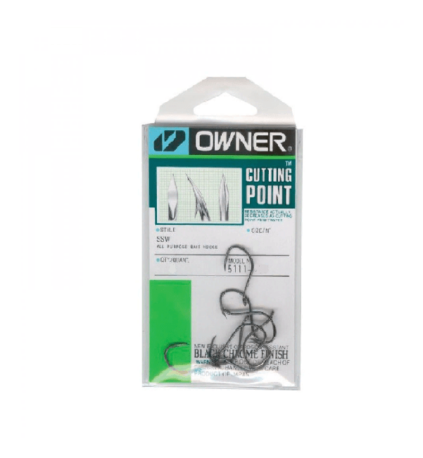 Крючок OWNER 5111-9/0 Cut SSW колечко черн.хром кован 3шт/уп Крючок OWNER 5111-9/0 Cut SSW колечко черн.хром кован 3шт/уп
