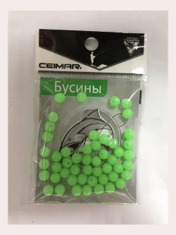 Бусина резиновая CEIMAR ф6мм отв:1.2мм 50шт/уп