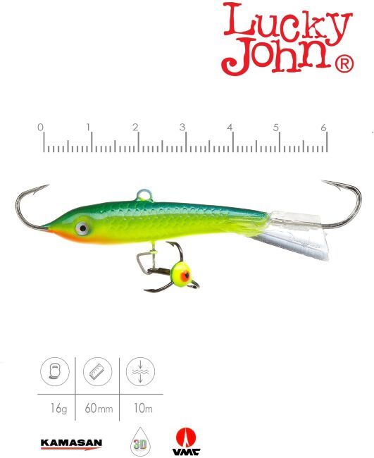 Балансир Lucky John CLASSIC 6 с тр. 60мм/29 блистер