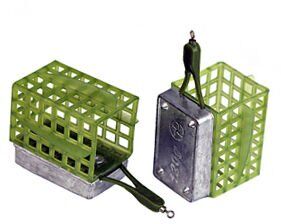 Кормушка ЛИМАН Feeder Квадрат Сетка с дном пластик крылья смещ.центр 50гр